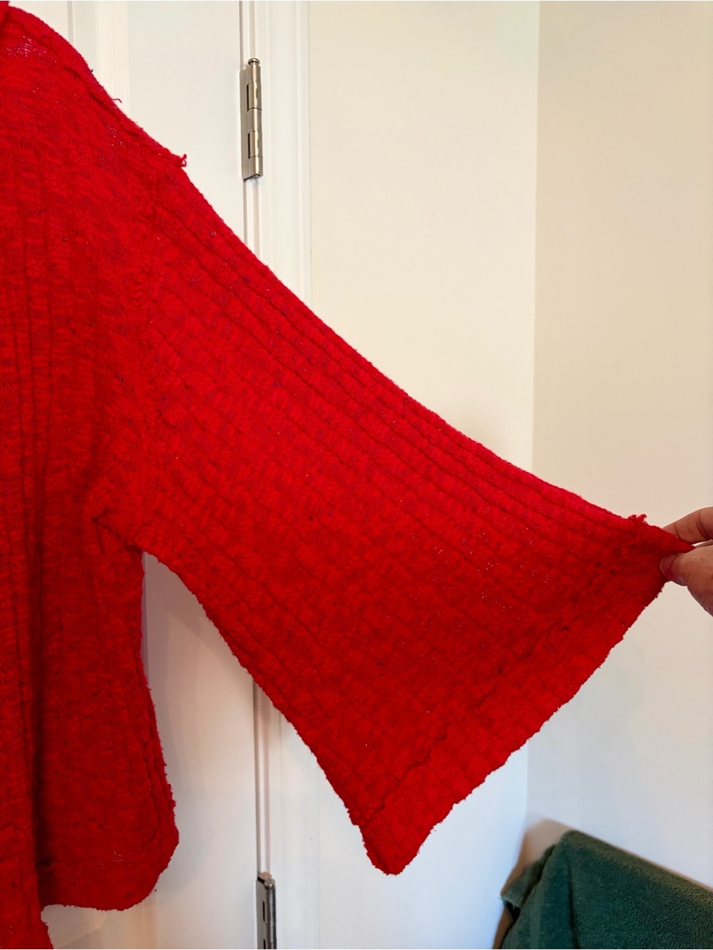 Free People Red Hooded Knit Sweater - Picture 4 of 11